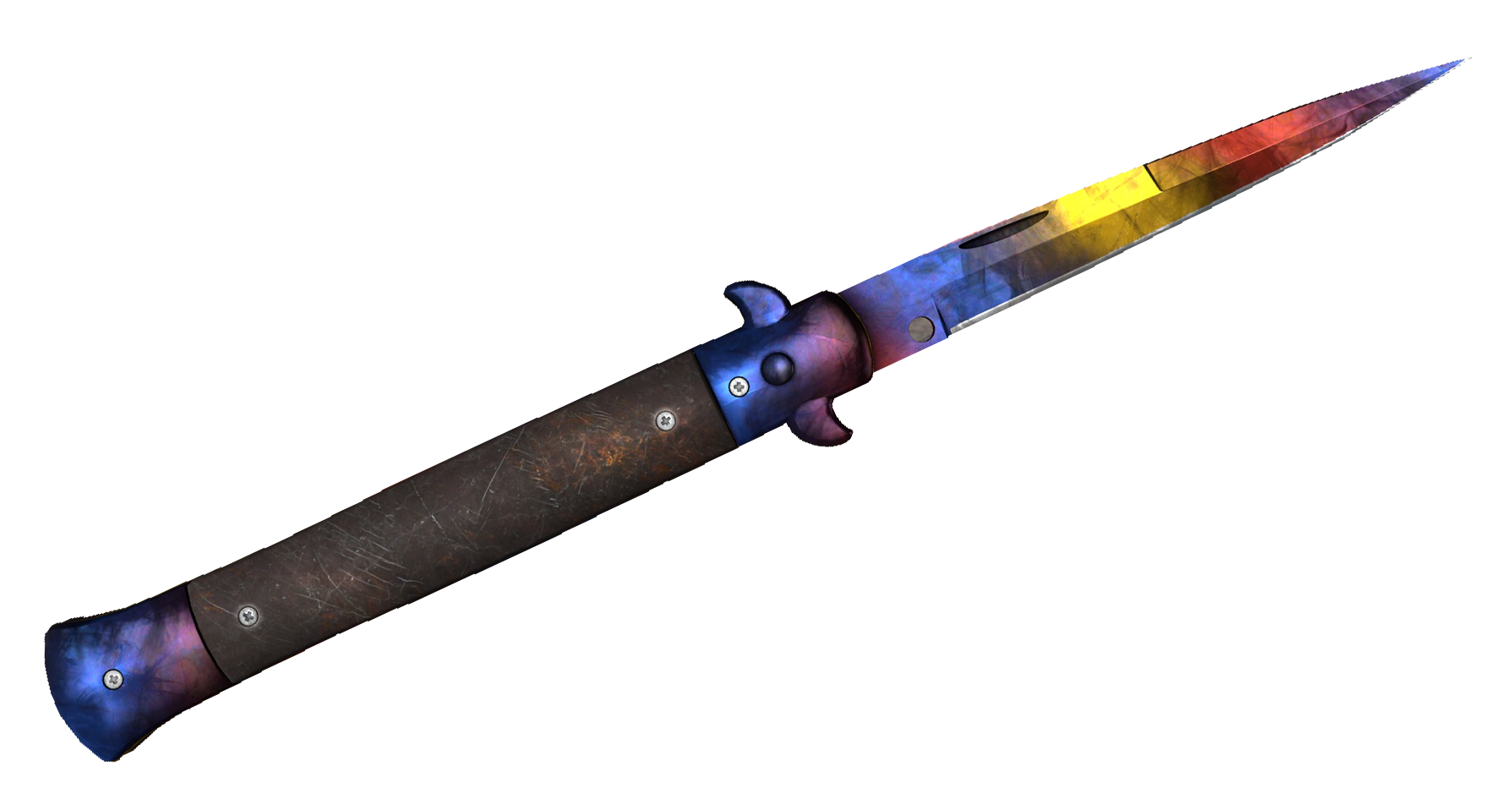 Stiletto Knife Marble Fade Large Rendering
