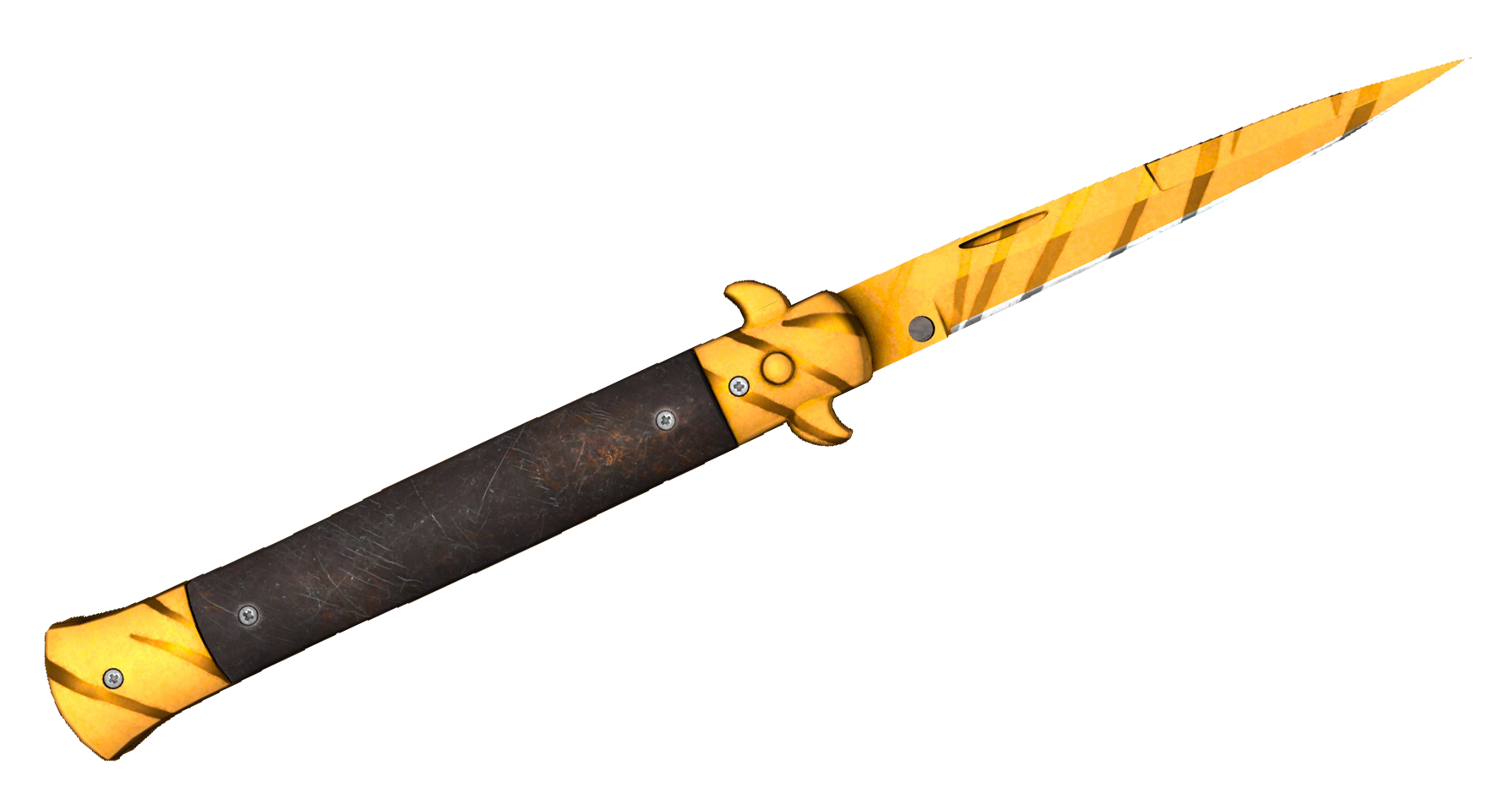 Stiletto Knife Tiger Tooth Large Rendering