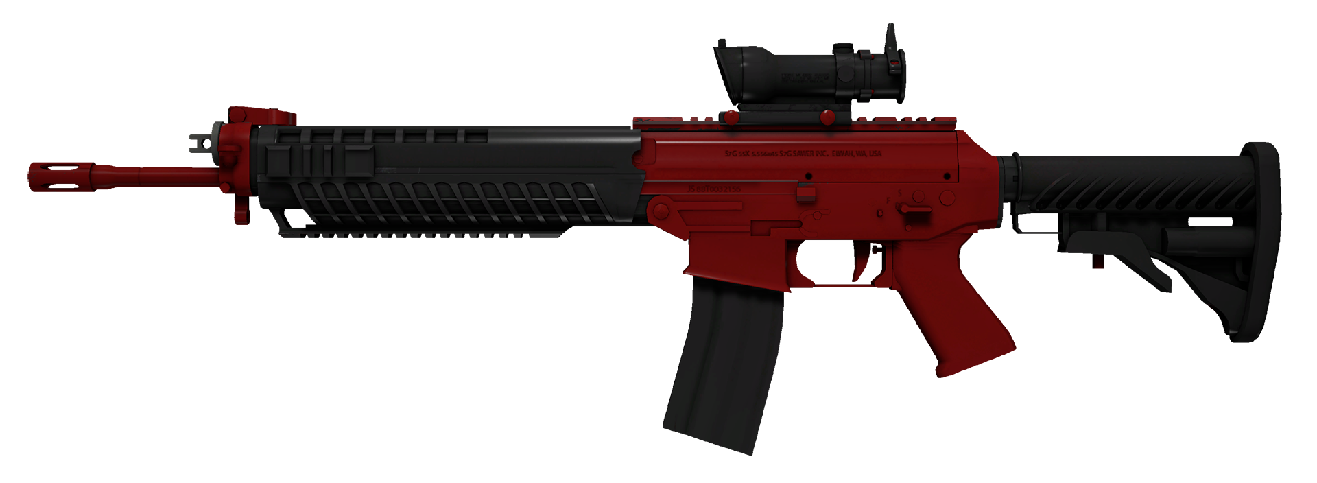 SG 553 Candy Apple Large Rendering