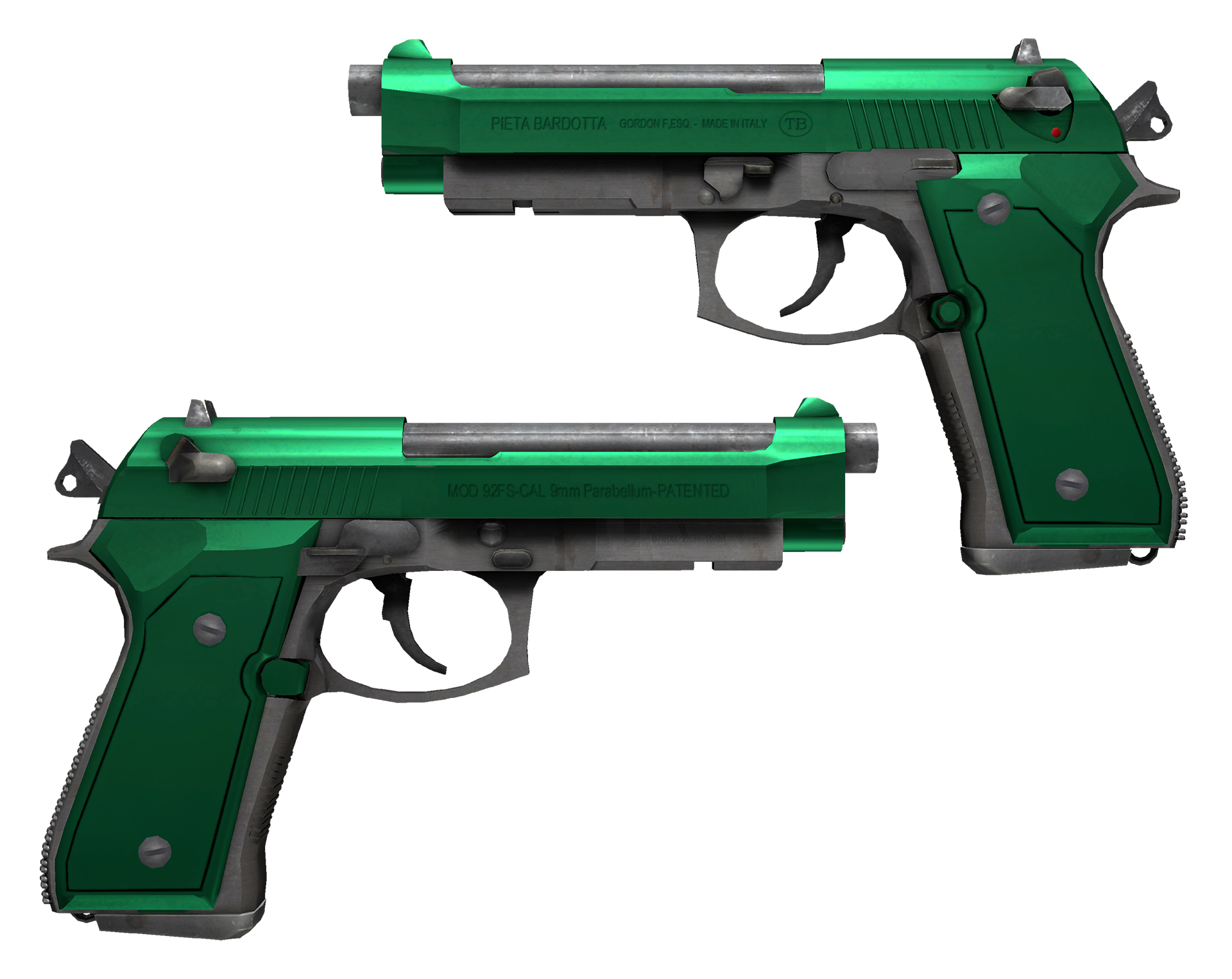 Dual Berettas Emerald Large Rendering