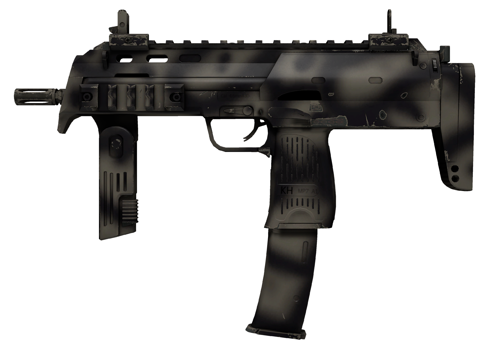 MP7 Scorched Large Rendering.