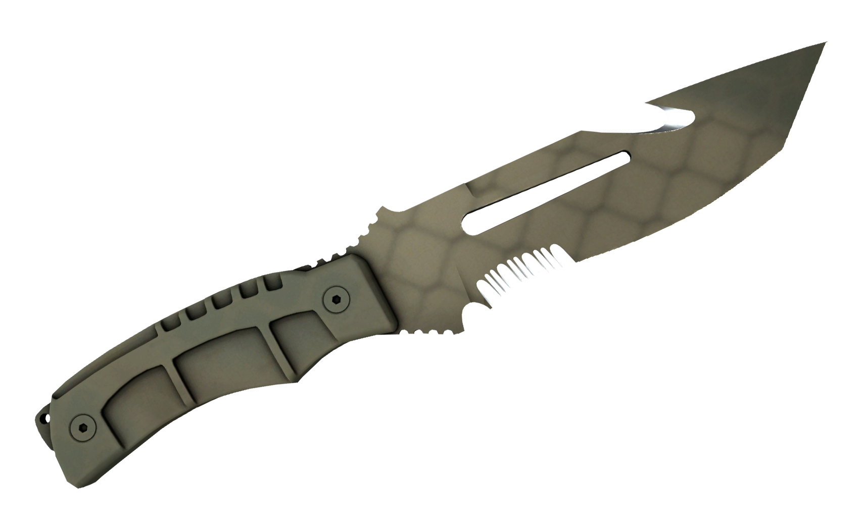 Survival Knife Safari Mesh Large Rendering