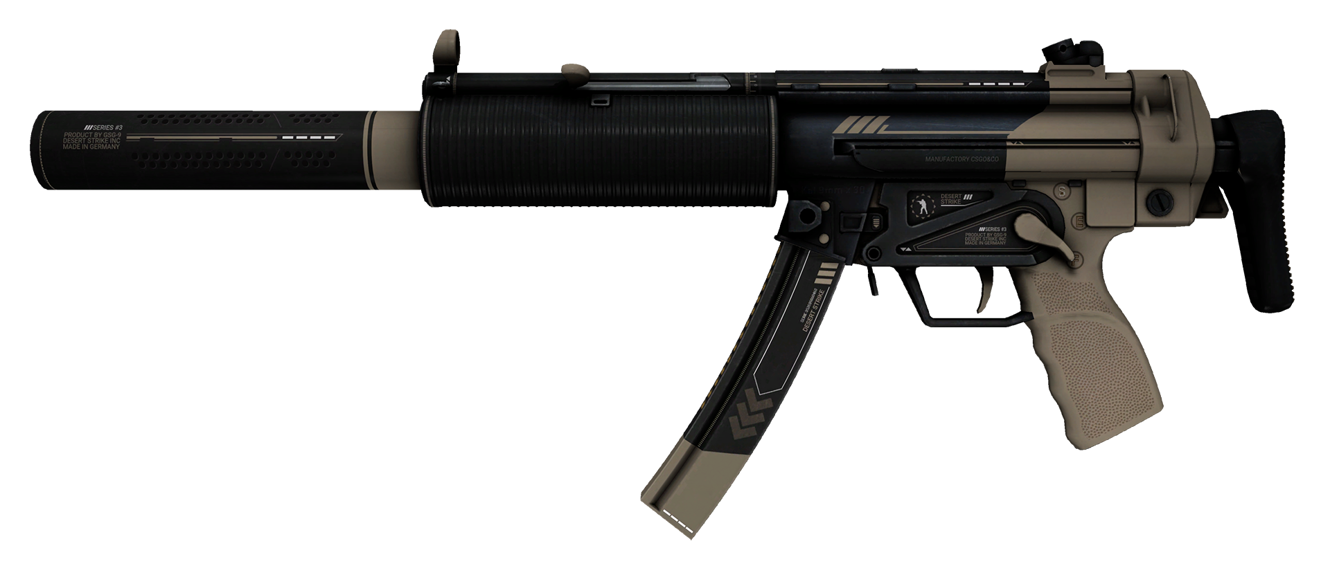 MP5-SD Desert Strike Large Rendering