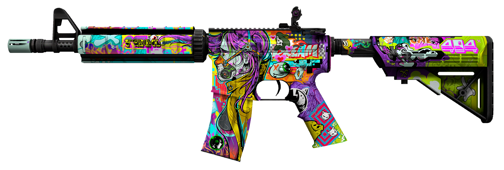 M4A4 In Living Color Large Rendering