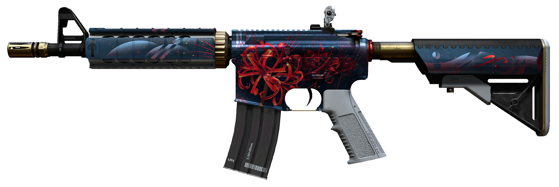 M4A4 Spider Lily Large Rendering