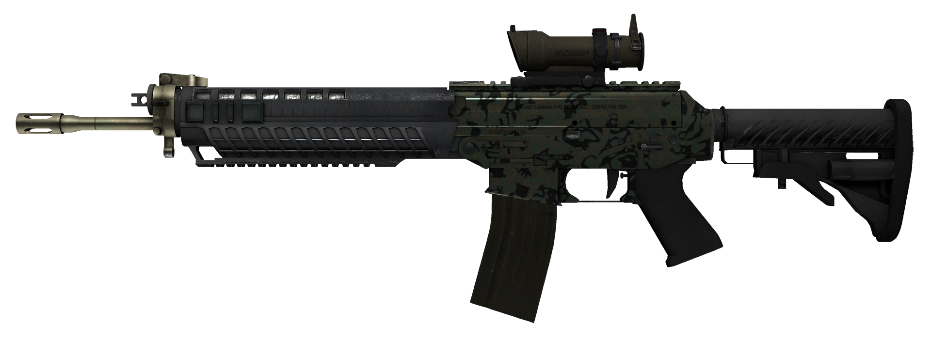 SG 553 Army Sheen Large Rendering