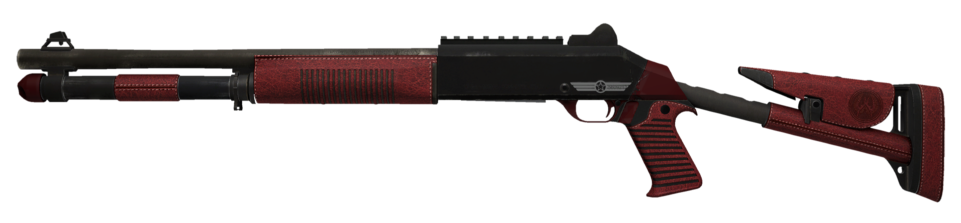 XM1014 Red Leather Large Rendering
