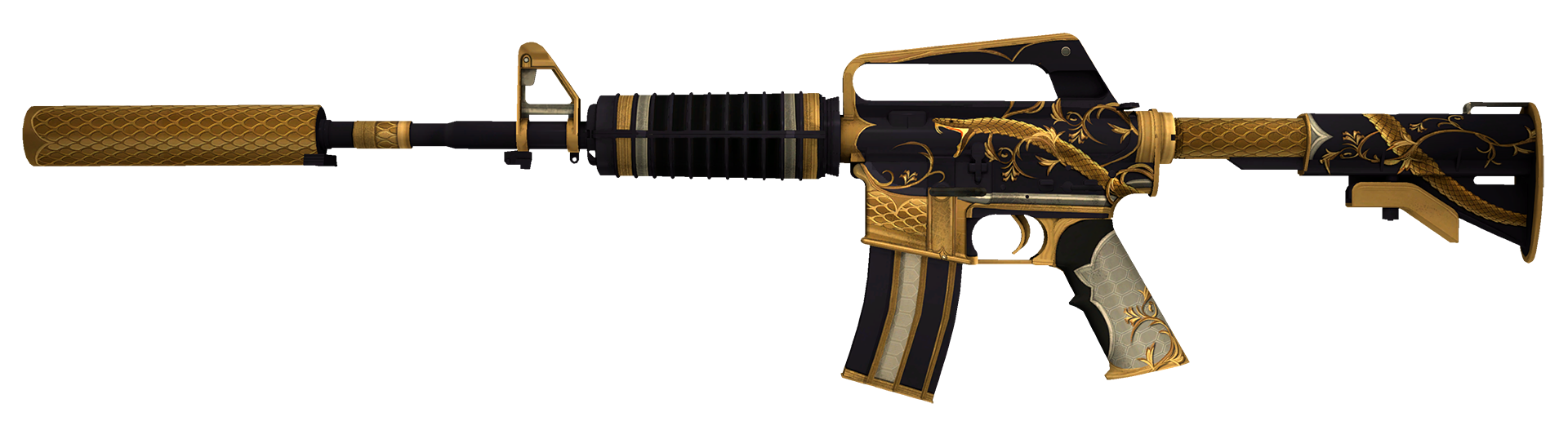 M4A1-S Golden Coil Large Rendering