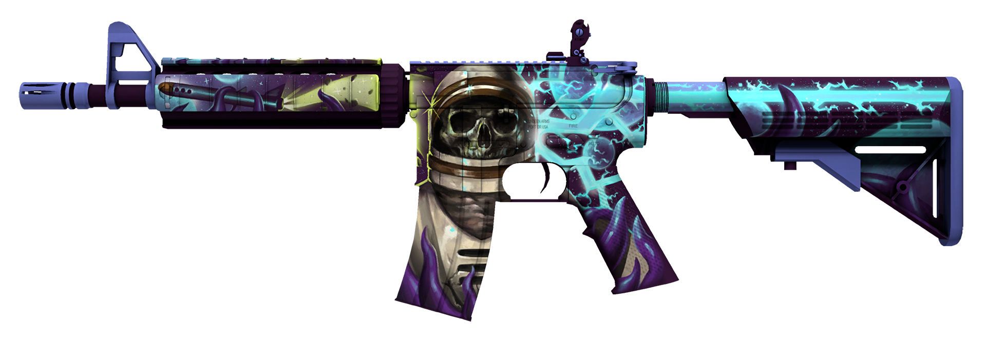 M4A4 Desolate Space Large Rendering