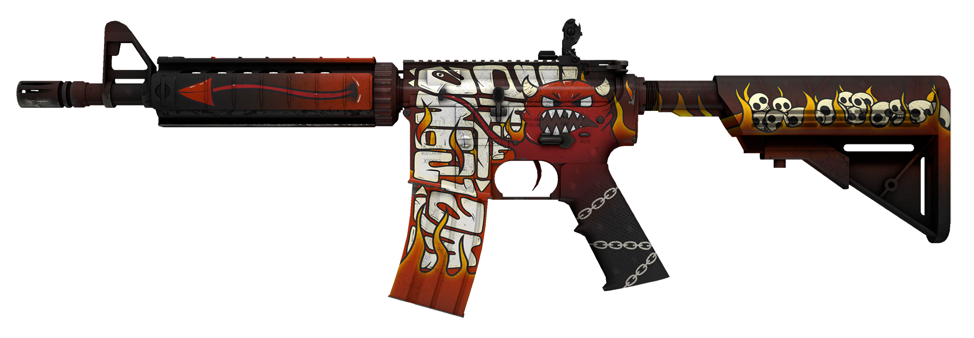 M4A4 Hellfire Large Rendering